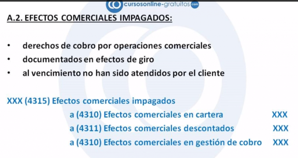 efectos comerciales impagados